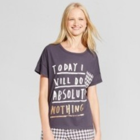 Nite Gear Tops - Nite Gear Houndstooth Women's Gray/Ivory T-Shirt Nite Gear Tops - Nite Gear Houndstooth Women's Gray/Ivory T-Shirt